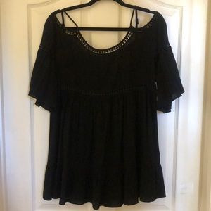 Soprano Cold Shoulder Tunic/Babydoll Dress